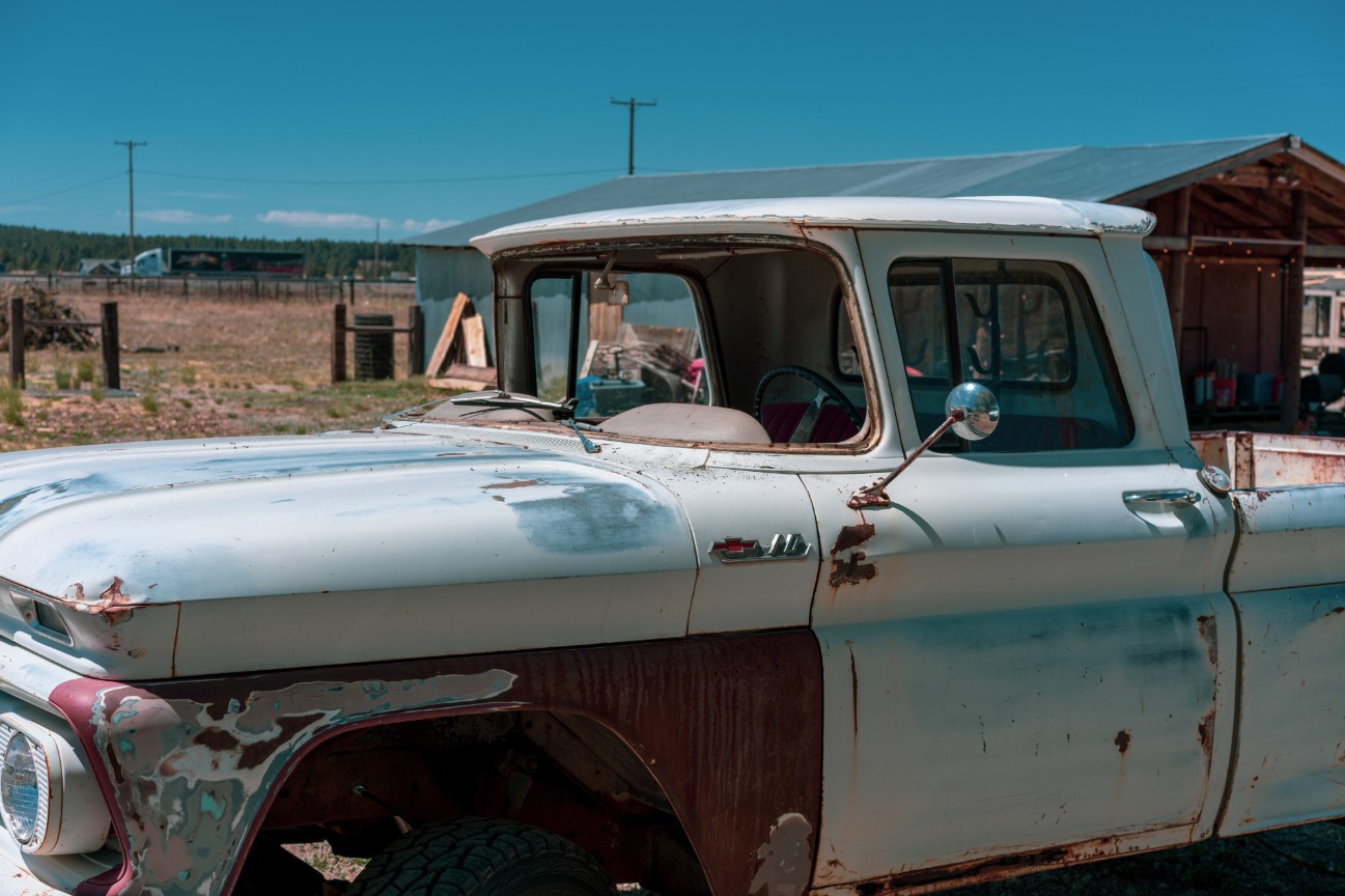 1960s Ford Pickup Truck Missing Windshield