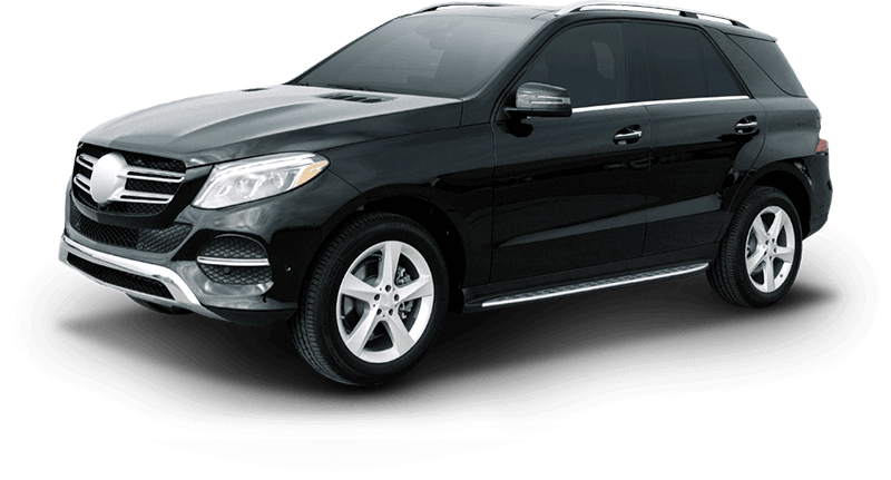 Black Mercedes SUV with Tinted Windows & Detailing