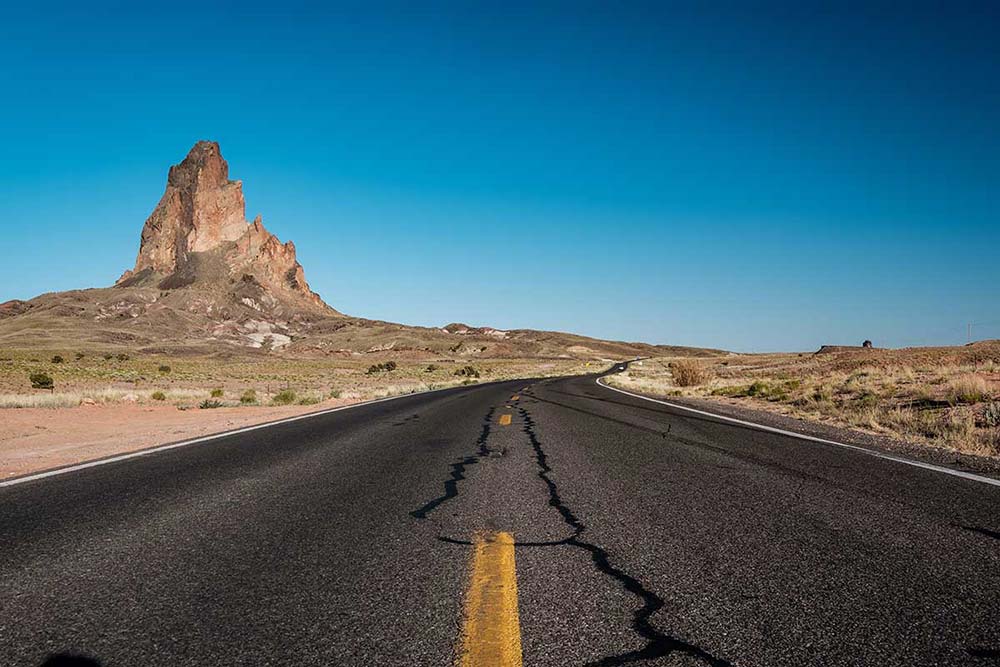 Arizona Highway Without Any Cars on the Road