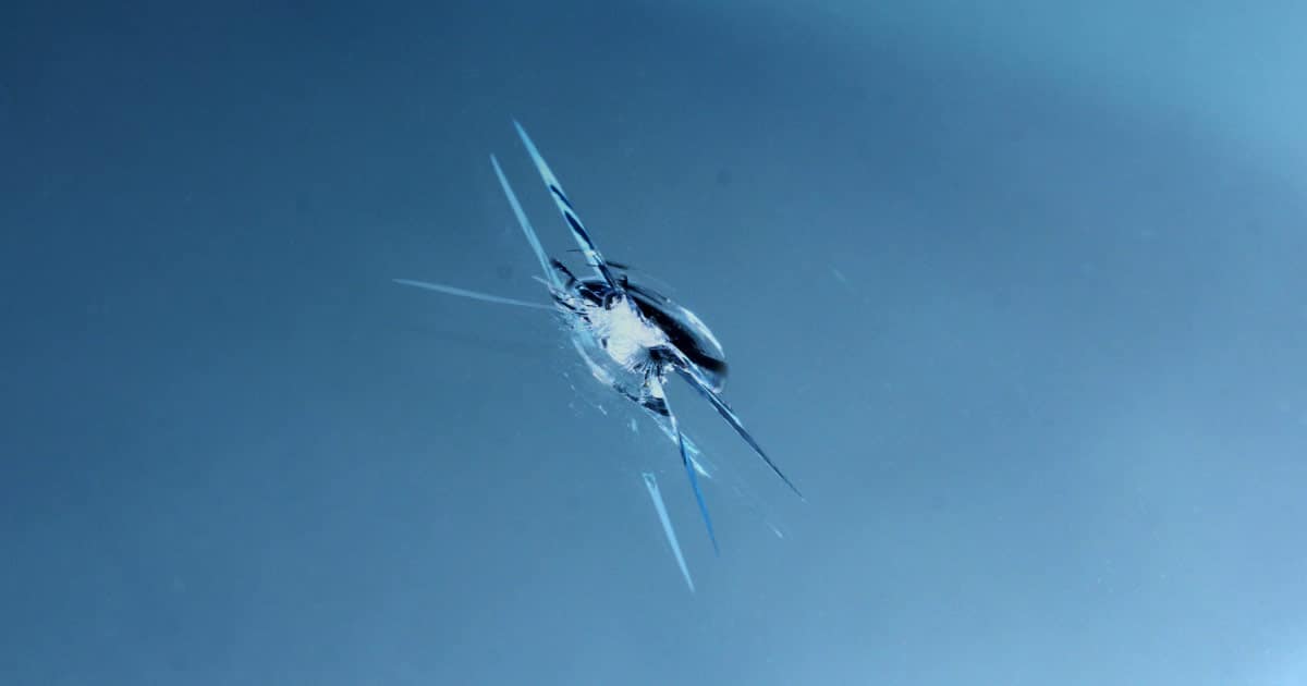 Large chip in car's auto glass